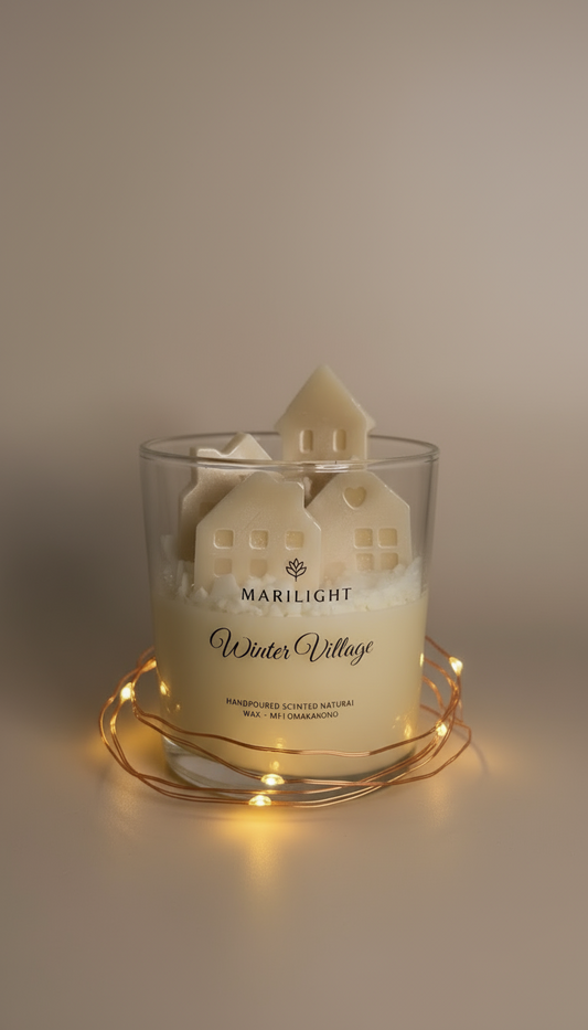 Χειροποίητο Αρωματικό Κερί Σόγιας Winter Village