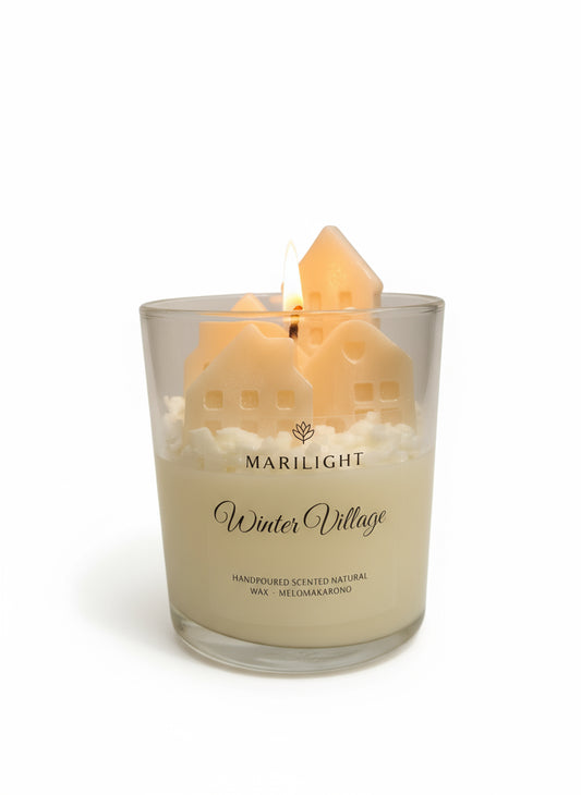 Χειροποίητο Αρωματικό Κερί Σόγιας Winter Village